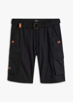 Bermuda cargo con cintura y cinturón cómodos, regular fit