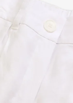 Bermudas anchas de mezcla de lino vaporoso