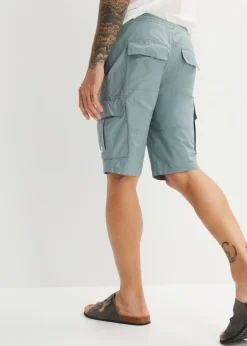 Bermudas cargo, con cintura elástica, corte regular