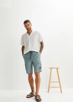 Bermudas cargo, con cintura elástica, corte regular
