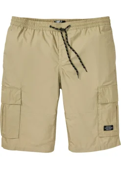 Bermudas cargo, con cintura elástica, corte regular