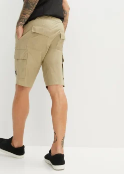 Bermudas cargo, con cintura elástica, corte regular