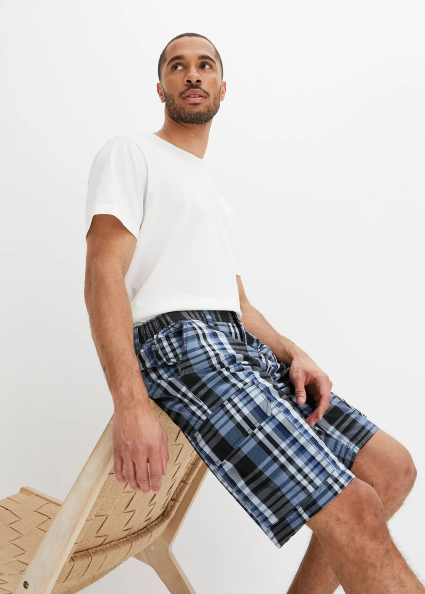 Bermudas cargo con cintura cómoda, regular fit