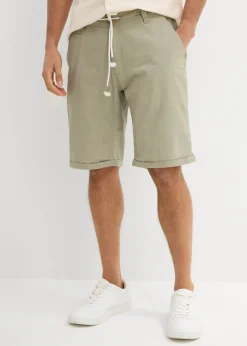 Bermudas con lino y corte regular