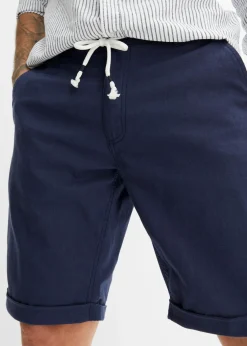 Bermudas con lino y corte regular