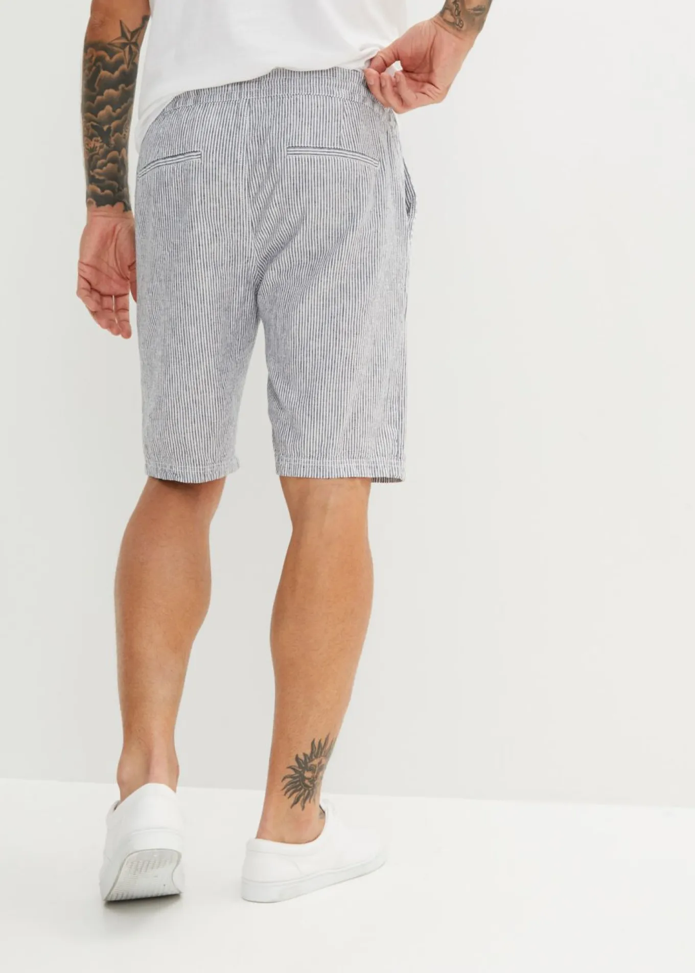 Bermudas con lino y corte regular