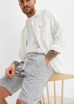 Bermudas con lino y corte regular