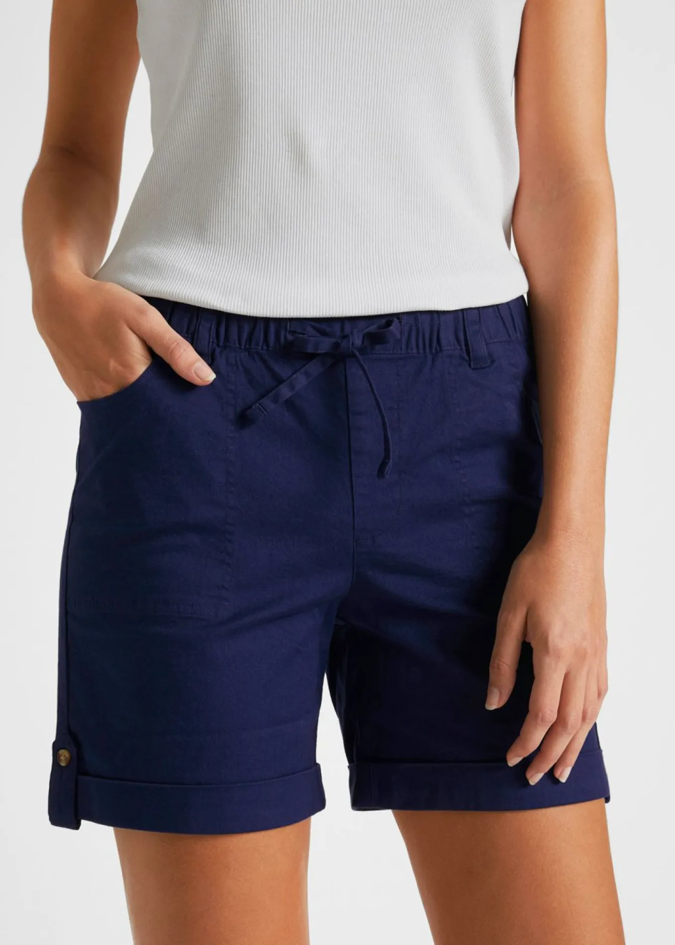 Bermudas de algodón con cinturilla elástica
