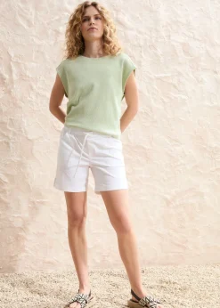Bermudas de algodón con cinturilla elástica