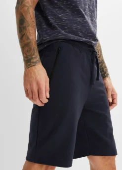 Bermudas de chándal con prácticos bolsillos con cremallera