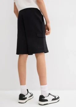 Bermudas de chándal de algodón orgánico puro con bolsillos tipo cargo