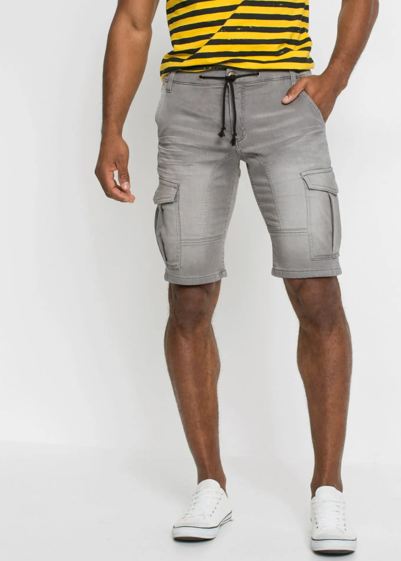 Bermudas de chándal estilo vaquero, regular fit