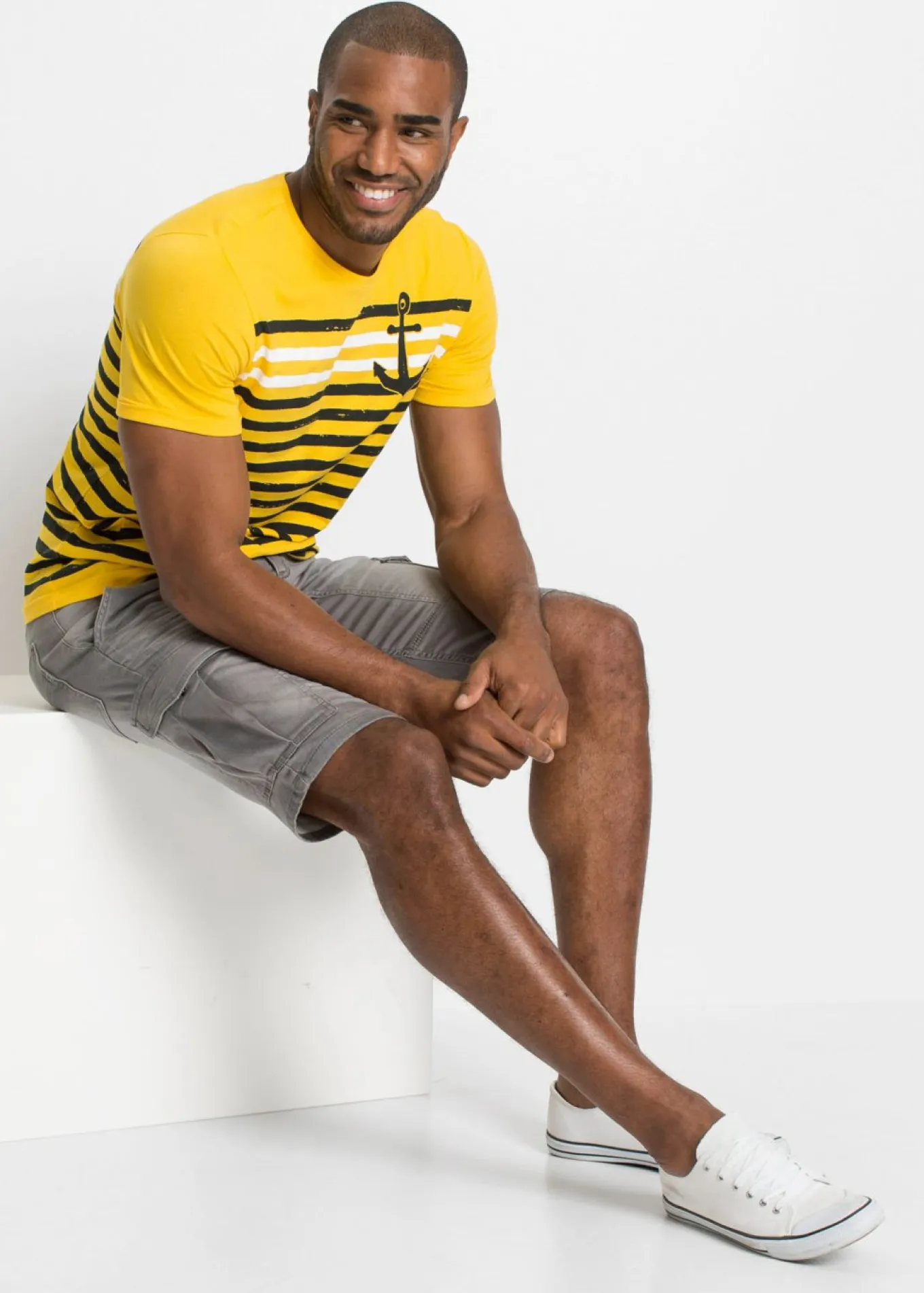 Bermudas de chándal estilo vaquero, regular fit