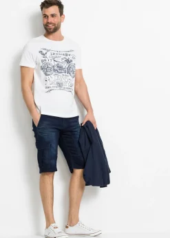 Bermudas de chándal estilo vaquero, regular fit