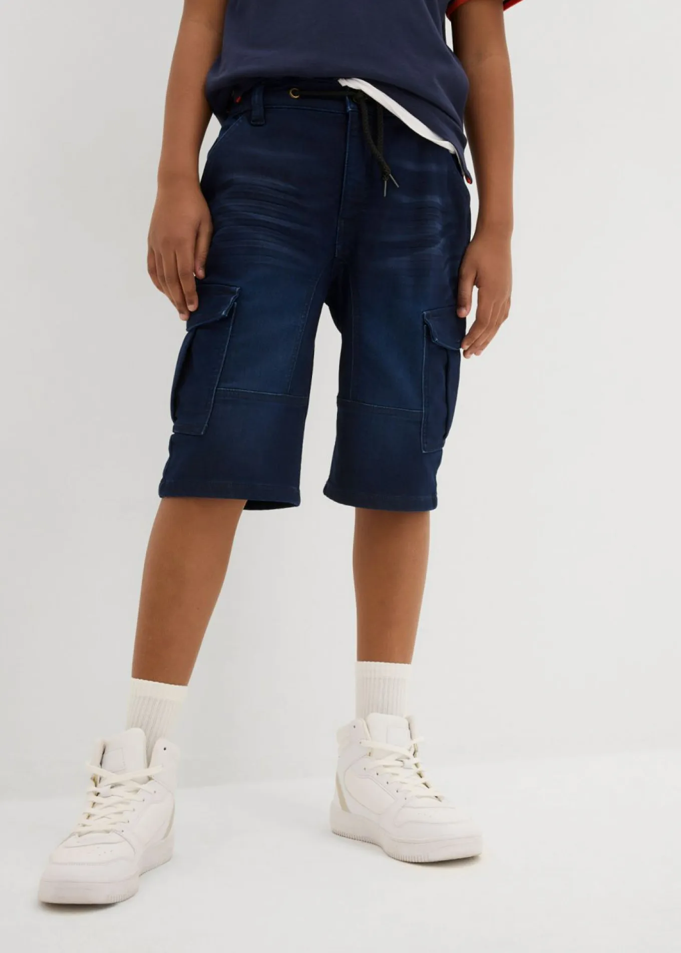 Bermudas de chándal estilo vaquero, regular fit
