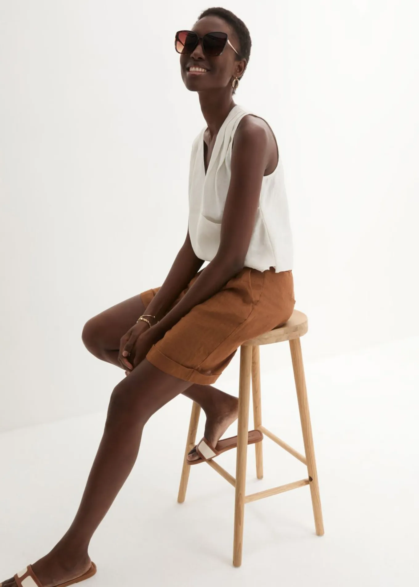 Bermudas de lino puro