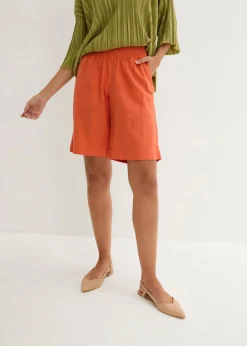 Bermudas de mezcla de lino y viscosa