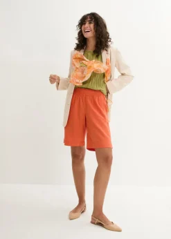 Bermudas de mezcla de lino y viscosa