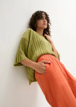 Bermudas de mezcla de lino y viscosa