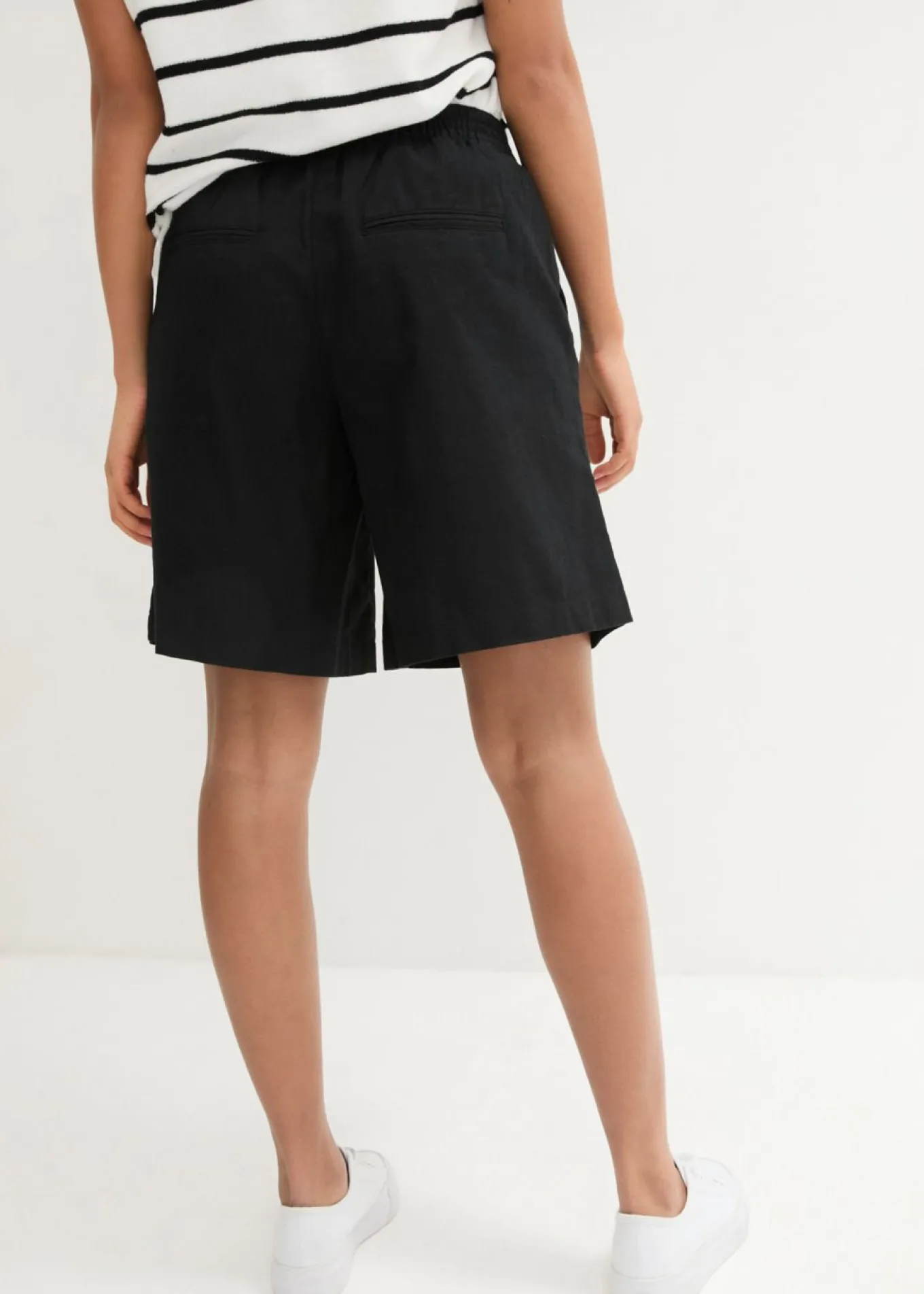 Bermudas de mezcla de lino y algodón