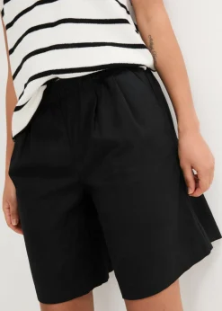 Bermudas de mezcla de lino y algodón