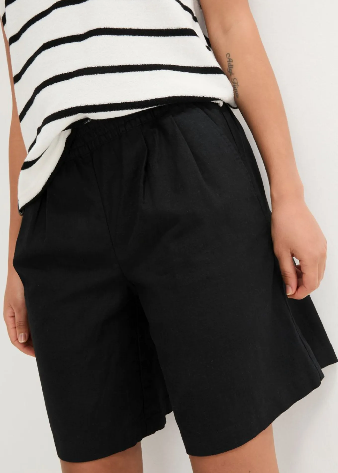 Bermudas de mezcla de lino y algodón