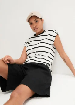 Bermudas de mezcla de lino y algodón