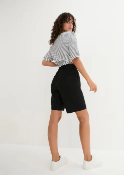 Bermudas de mezcla de lino y viscosa