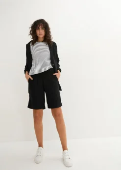 Bermudas de mezcla de lino y viscosa