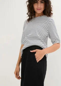 Bermudas de mezcla de lino y viscosa