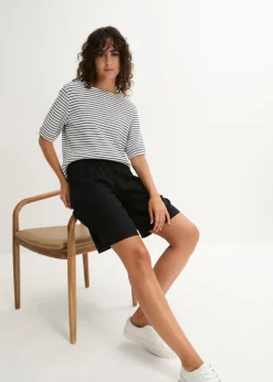 Bermudas de mezcla de lino y viscosa