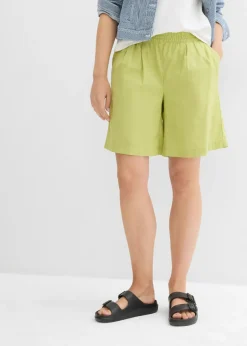 Bermudas de mezcla de lino y algodón