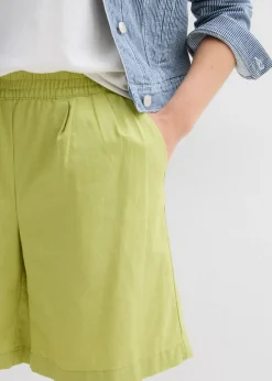 Bermudas de mezcla de lino y algodón