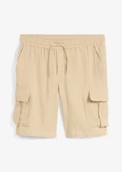 Bermudas de muselina ligera con corte regular
