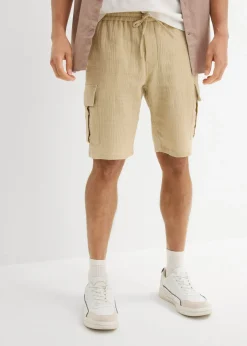 Bermudas de muselina ligera con corte regular