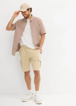 Bermudas de muselina ligera con corte regular