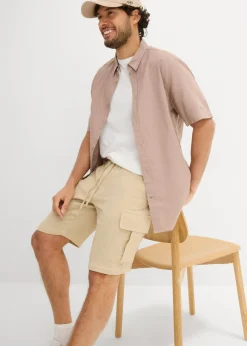 Bermudas de muselina ligera con corte regular