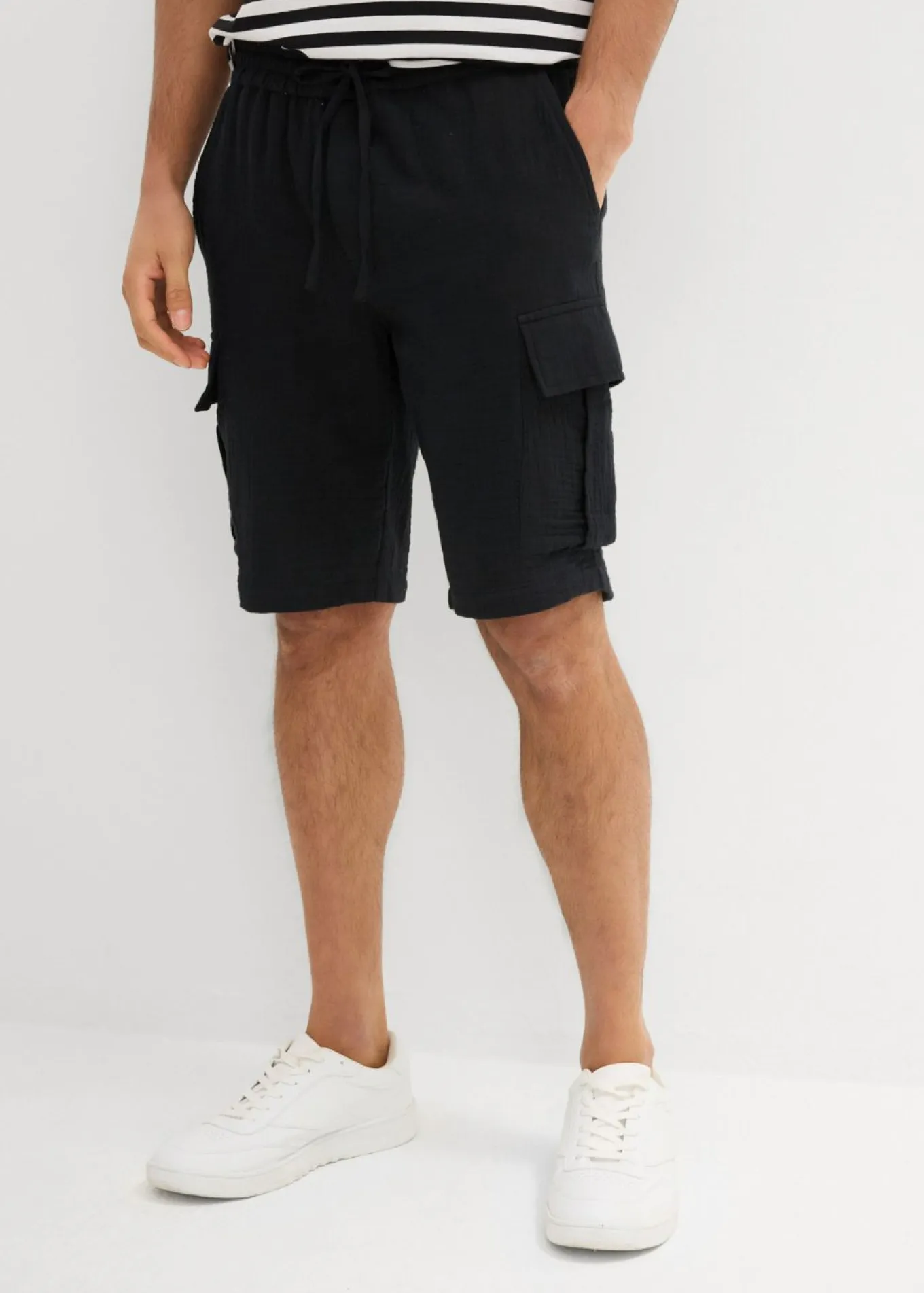 Bermudas de muselina ligera con corte regular