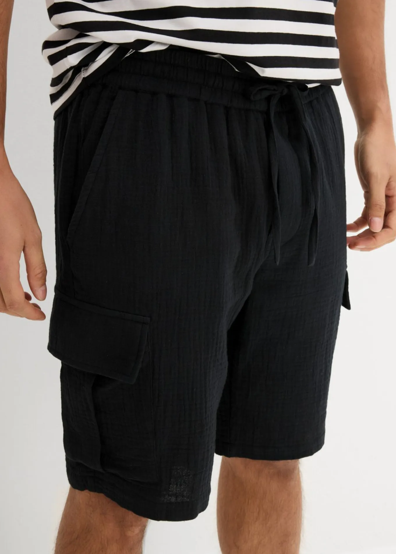 Bermudas de muselina ligera con corte regular