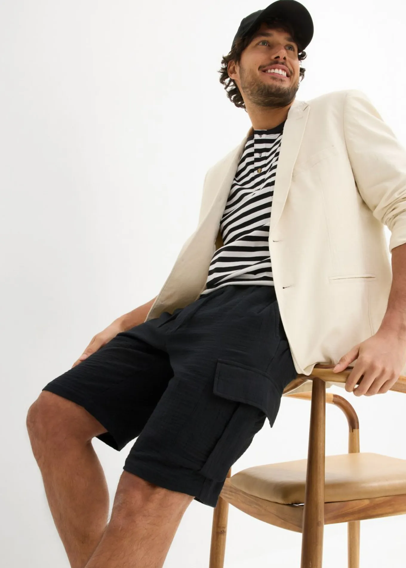 Bermudas de muselina ligera con corte regular