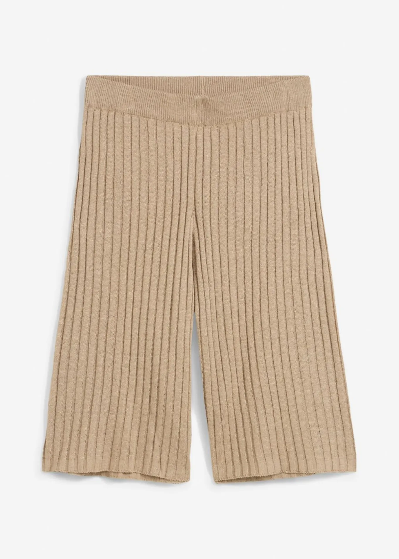 Bermudas de punto de mezcla de viscosa con talle alto