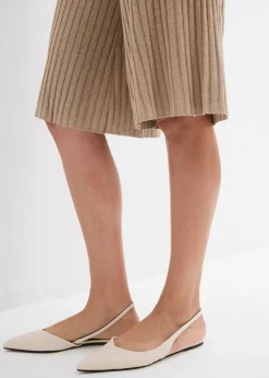 Bermudas de punto de mezcla de viscosa con talle alto