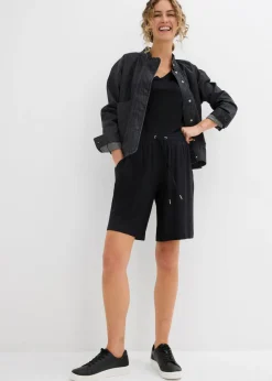 Bermudas de punto de viscosa fluida