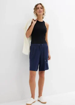 Bermudas de punto de viscosa fluida