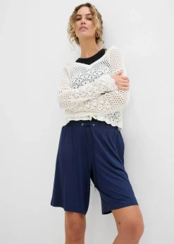 Bermudas de punto de viscosa fluida