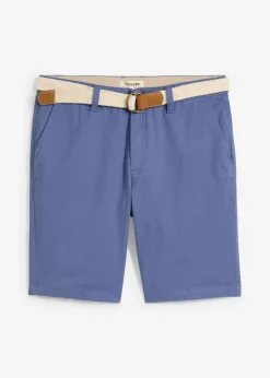 Bermudas elásticas con cinturón y corte regular