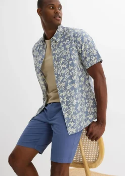 Bermudas elásticas con cinturón y corte regular