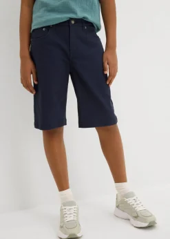 Bermudas elásticas con cinturilla ajustable y corte regular