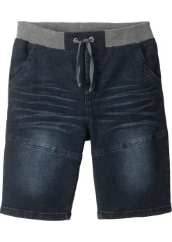 Bermudas elásticas vaqueras sin cierre con corte regular