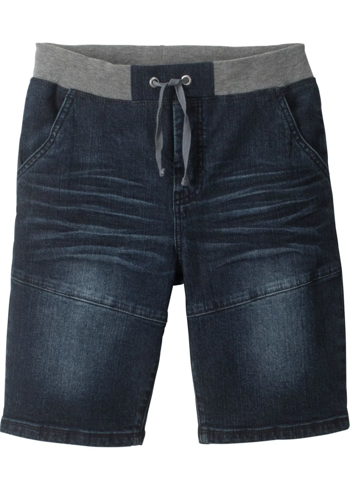 Bermudas elásticas vaqueras sin cierre con corte regular
